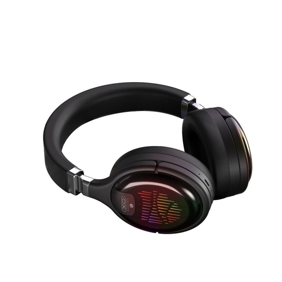 XO-BE18 Siyah Wirelles Kablosuz Katlanabilir Kulak Üstü Rgb Işıklı Bluetooth Kulaklık
