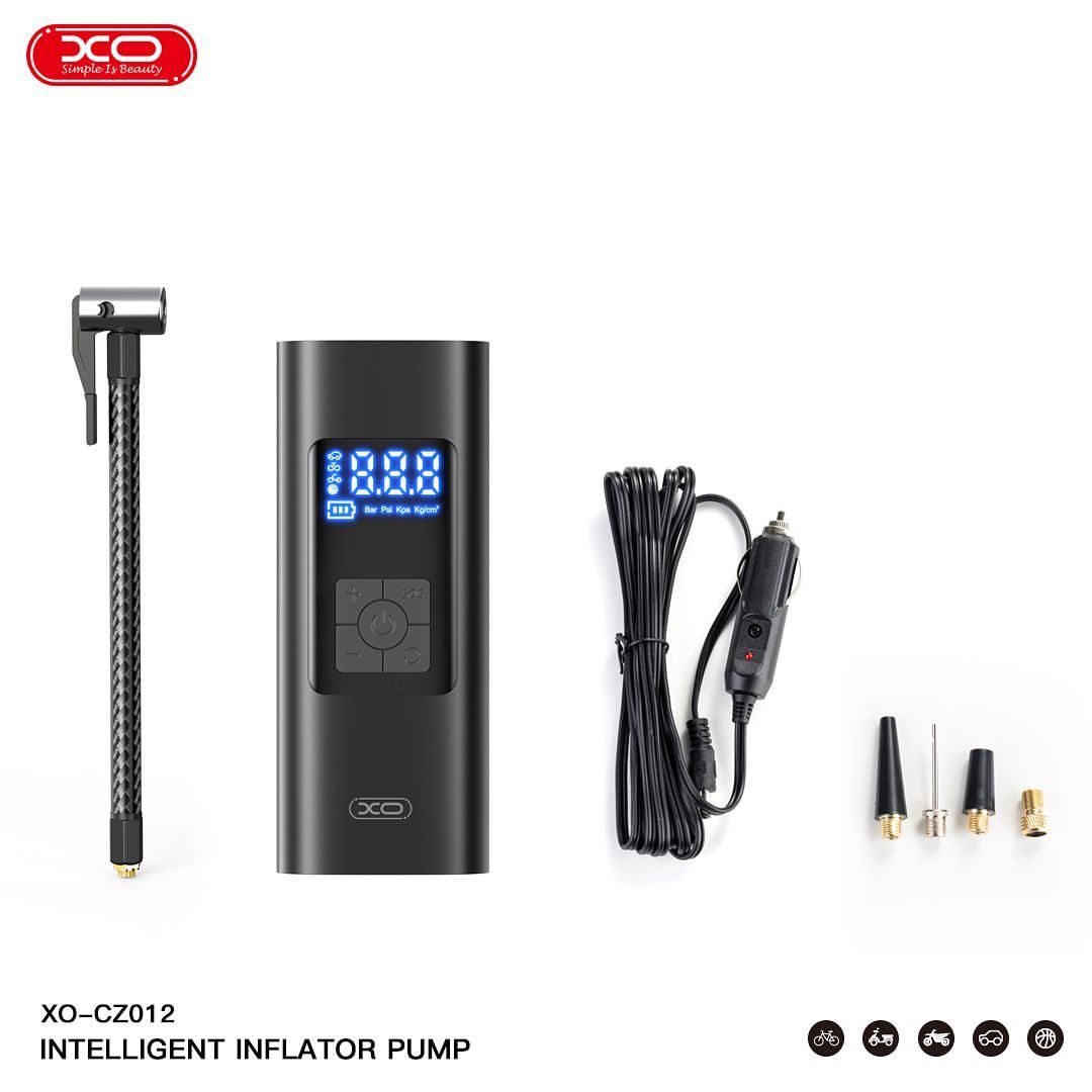 XO-CZ012 Dijital Göstergeli Akıllı Şarjlı Taşınabilir Araba Hava Pompası