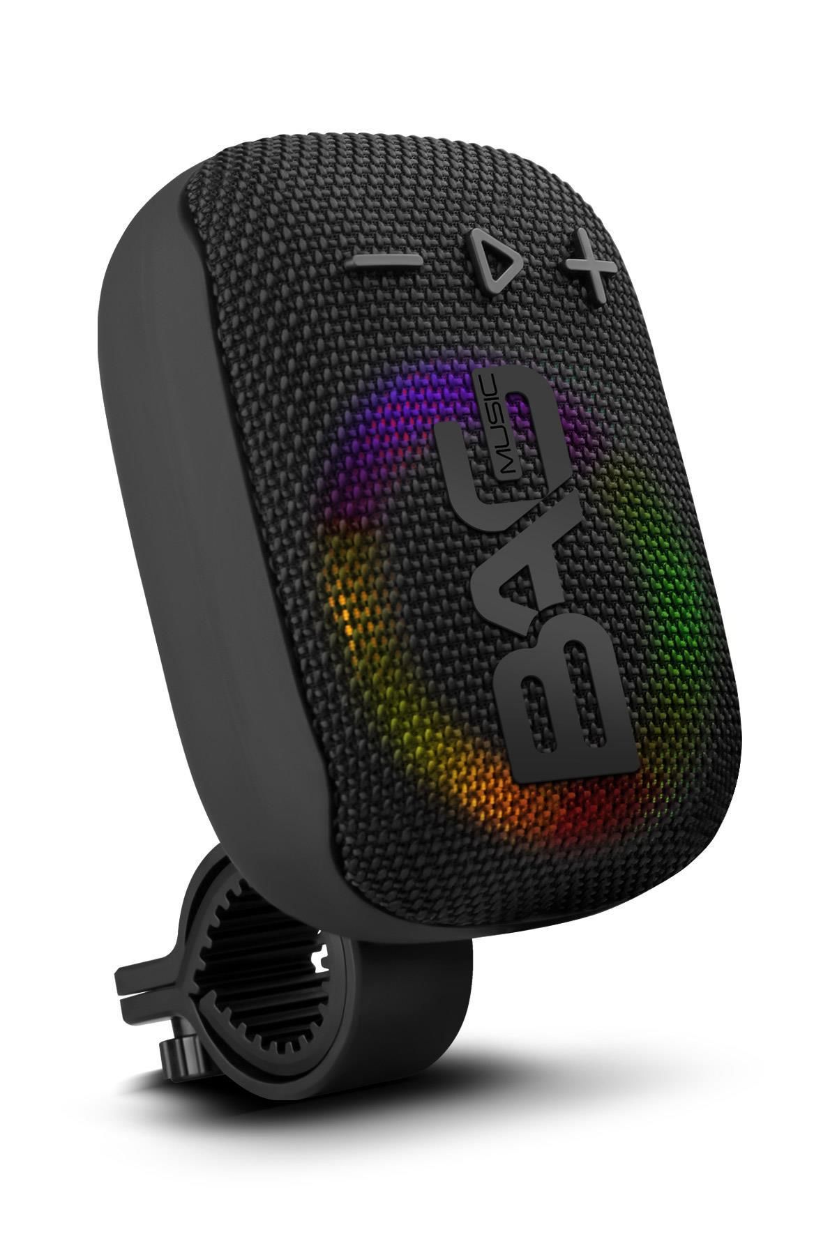 Powerway Bag Siyah Bisiklet, Motorsiklet Uyumlu Gidon Aparatlı Bluetooth Hoparlör