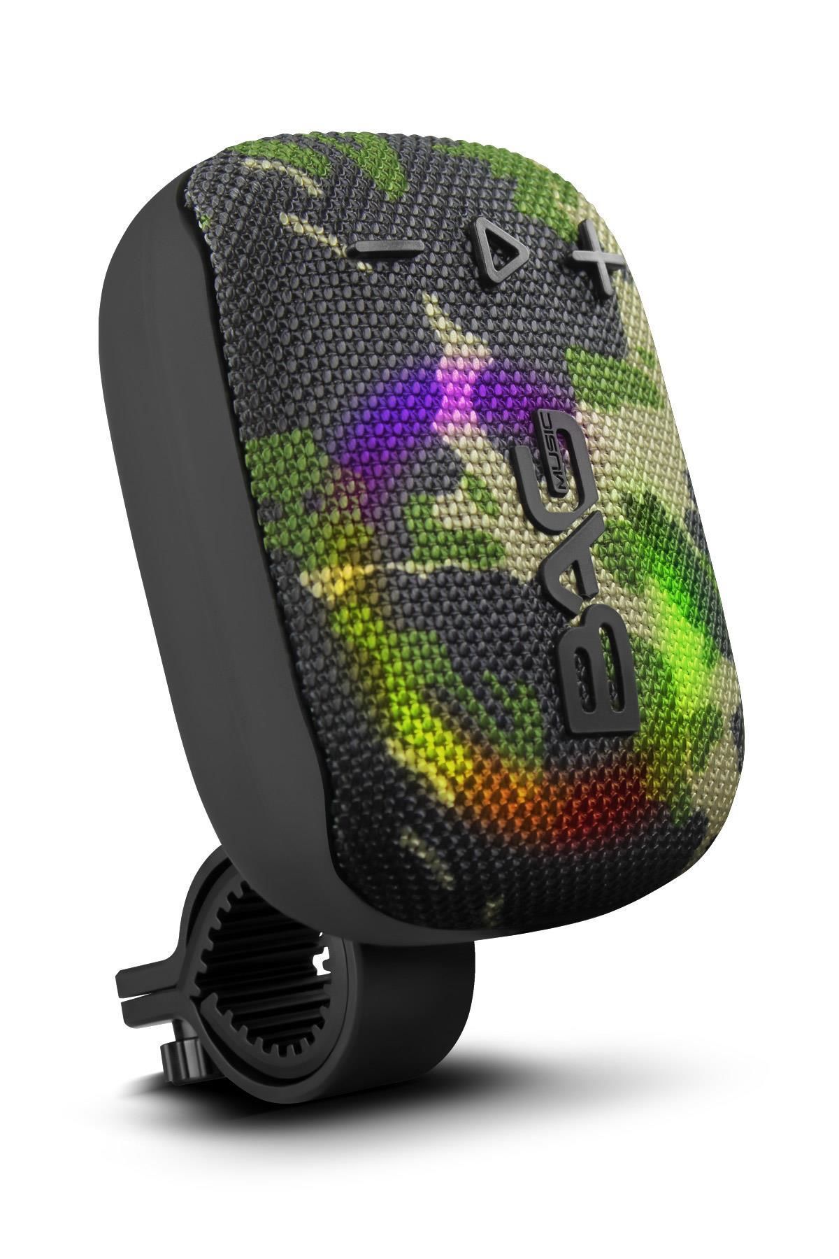 Powerway Bag Kamuflaj Bisiklet, Motorsiklet Uyumlu Gidon Aparatlı Bluetooth Hoparlör