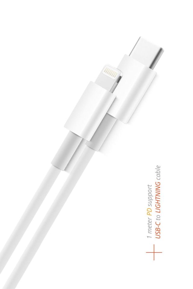 Powerway RXS20 PD 20W Type-C Girişli Hızlı Şarj Seti Kablo Dahil