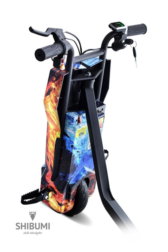 Shibumi Elektrikli Drift Scooter 350 Watt 3 Tekerlekli Kaykay Turuncu
