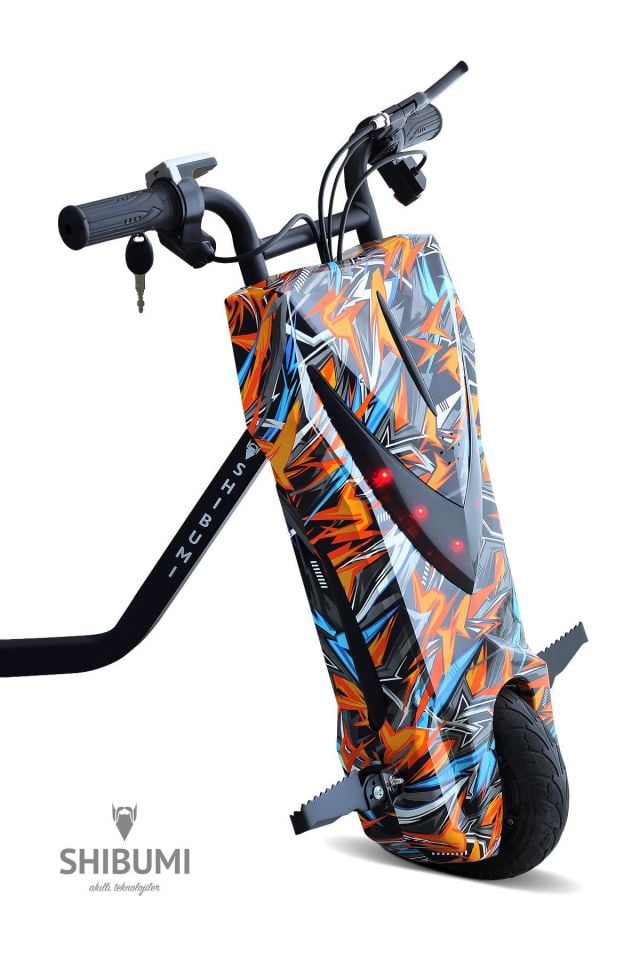 Shibumi Elektrikli Drift Scooter 350 Watt 3 Tekerlekli Kaykay Turuncu