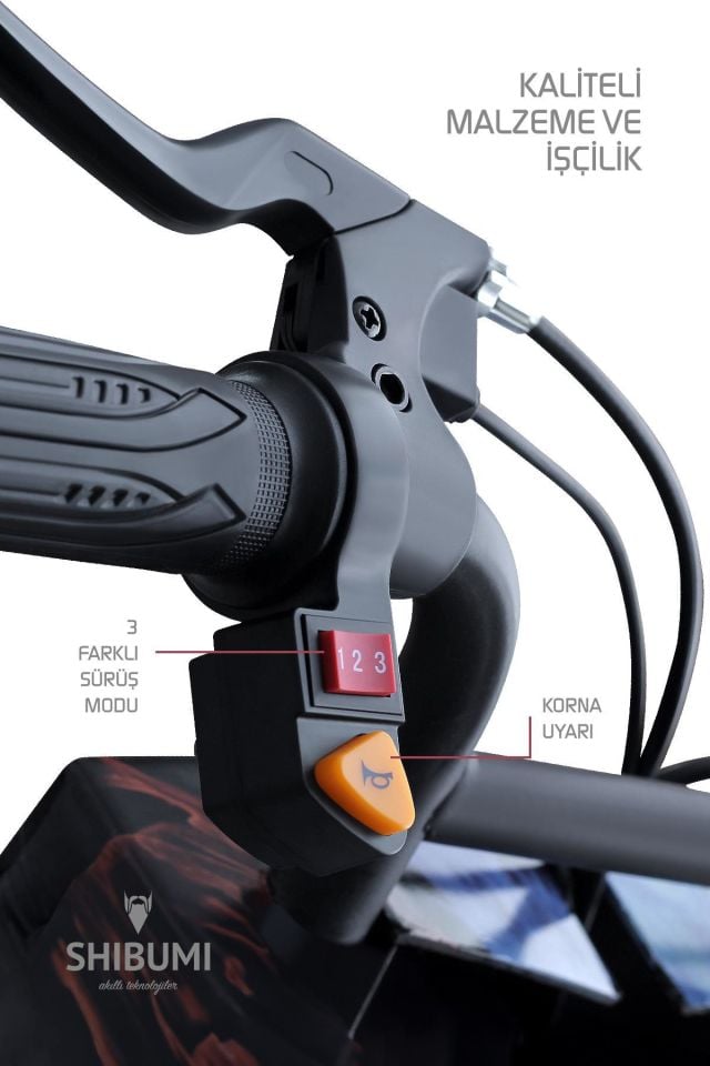 Shibumi Elektrikli Drift Scooter 350 Watt 3 Tekerlekli Kaykay Turuncu