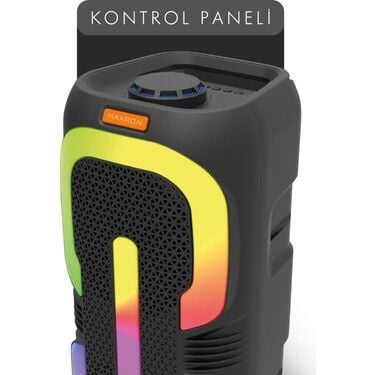 Maxron MXTune 16W Bluetooth Hoparlör Led Işıklı Ses Sistemi Parti Speaker Karaoke Özellikli