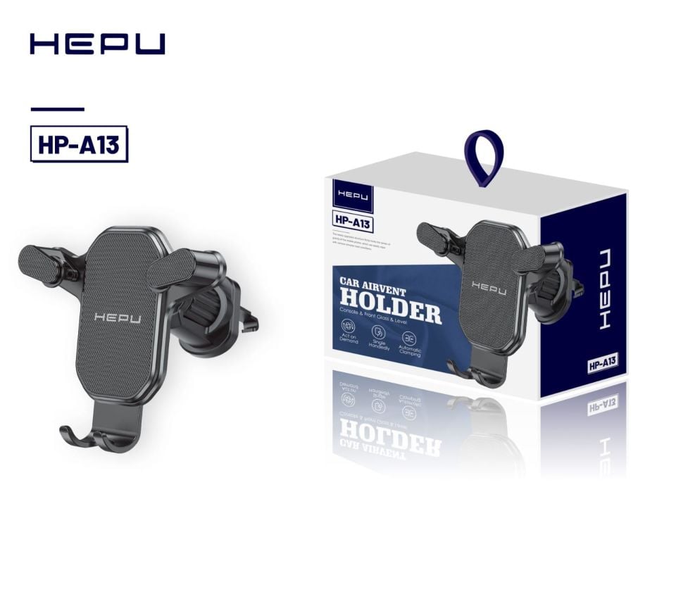 HEPU HP A13 Mandallı Araç İçi Havalandırma Telefon Tutucu