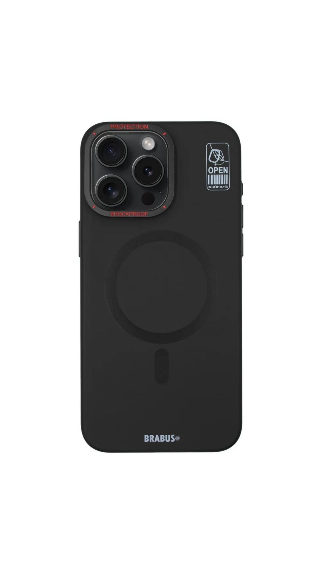 Brabus iPhone 15 Pro Max Hiper Kılıf Standlı MagSafe Şarj Destekli Kamera Korumalı Darbe Önleyici Kılıf