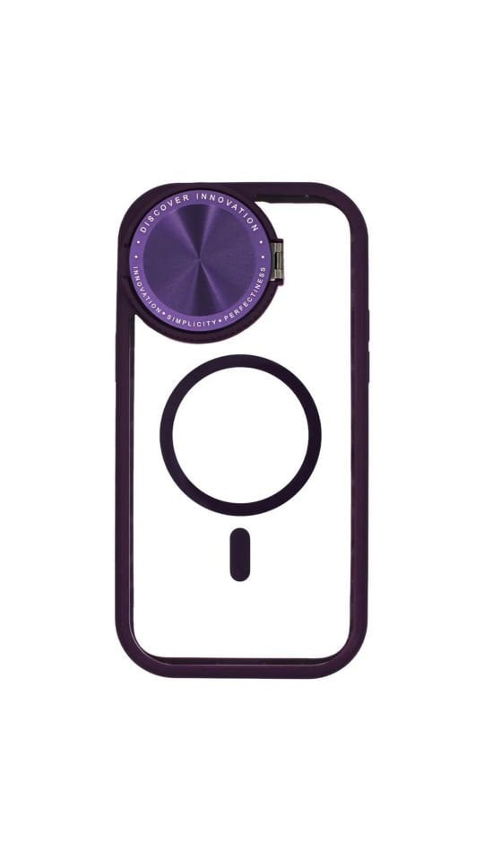 Brabus iPhone 14 Pro Max Home Kılıf Standlı MagSafe Şarj Destekli Makyaj Aynalı Kamera Korumalı Kılıf