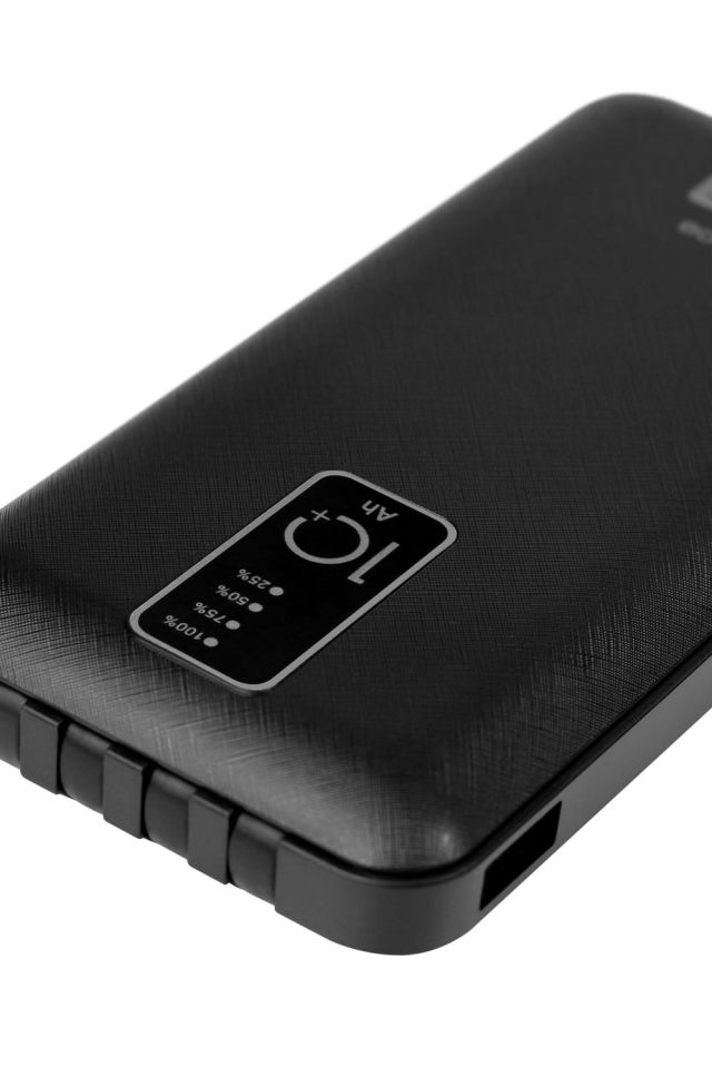 Powerway TX108 Siyah 10.000 mAh Dijital Göstergeli Ekstra Kablolu 4 Çıkışlı Powerbank