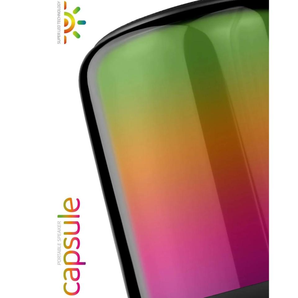 Powerway Capsule Taşınabilir Bluetooth Hoparlör Ses Bombası Yüksek Ses Gücü Sese Duyarlı Led Işık