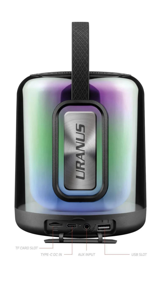 Powerway Ekstra Bass Radyolu Usb Aux Müzikli Gece Lambası Taşınabilir Uranus Bluetooth Hoparlör