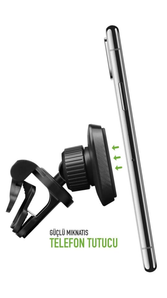 Powerway TT31 Araç İçi Mıknatıslı Premium Telefon Tutucu Havalandırma Izgarası Uyumlu 5.0