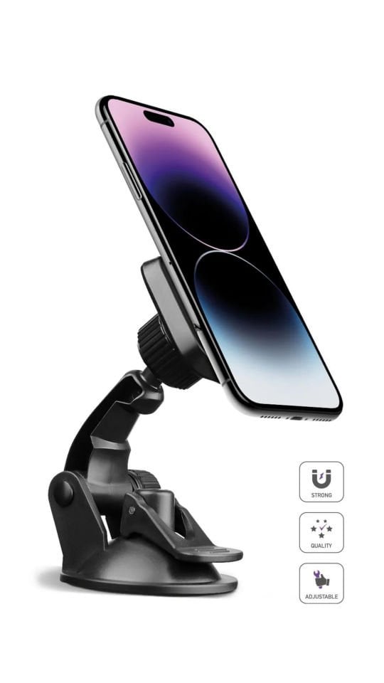 Powerway TT35 Araç İçi Mıknatıslı Telefon Tutucu Torpido ve Cam Uyumlu Çok Açılı Ayarlanabilir Vantuzlu