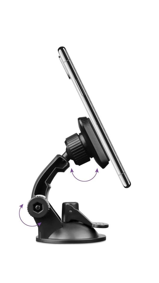 Powerway TT35 Araç İçi Mıknatıslı Telefon Tutucu Torpido ve Cam Uyumlu Çok Açılı Ayarlanabilir Vantuzlu