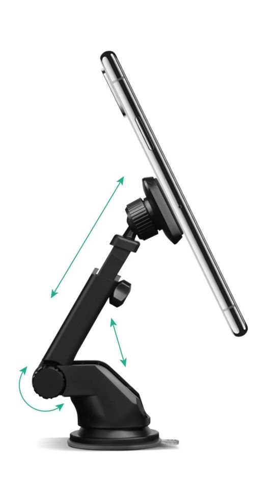 Powerway TT37 Araç İçi Mıknatıslı Telefon Tutucu Torpido ve Cam Uyumlu Çok Açılı Ayarlanabilir Vantuzlu