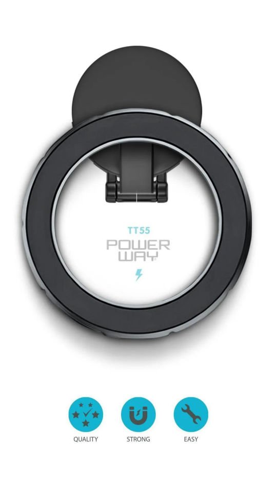 Powerway TT55 Mıknatıslı Araç İçi Yapışkanlı Magsafe Destekli Telefon Tutucu