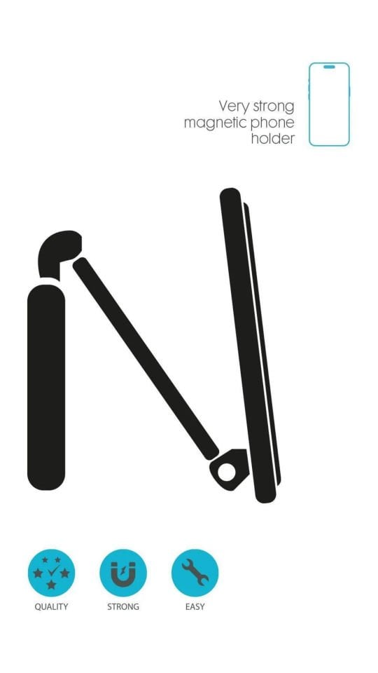 Powerway TT55 Mıknatıslı Araç İçi Yapışkanlı Magsafe Destekli Telefon Tutucu