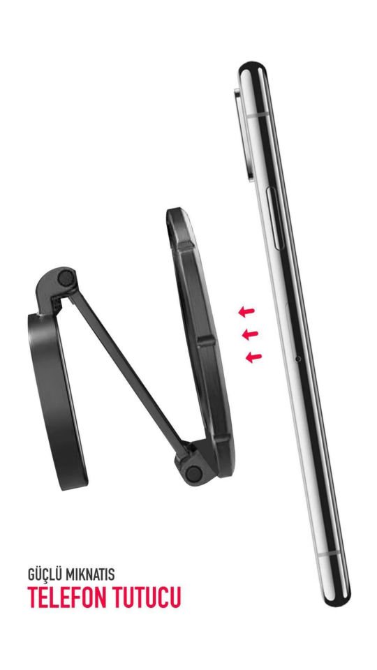 Powerway TT55 Mıknatıslı Araç İçi Yapışkanlı Magsafe Destekli Telefon Tutucu