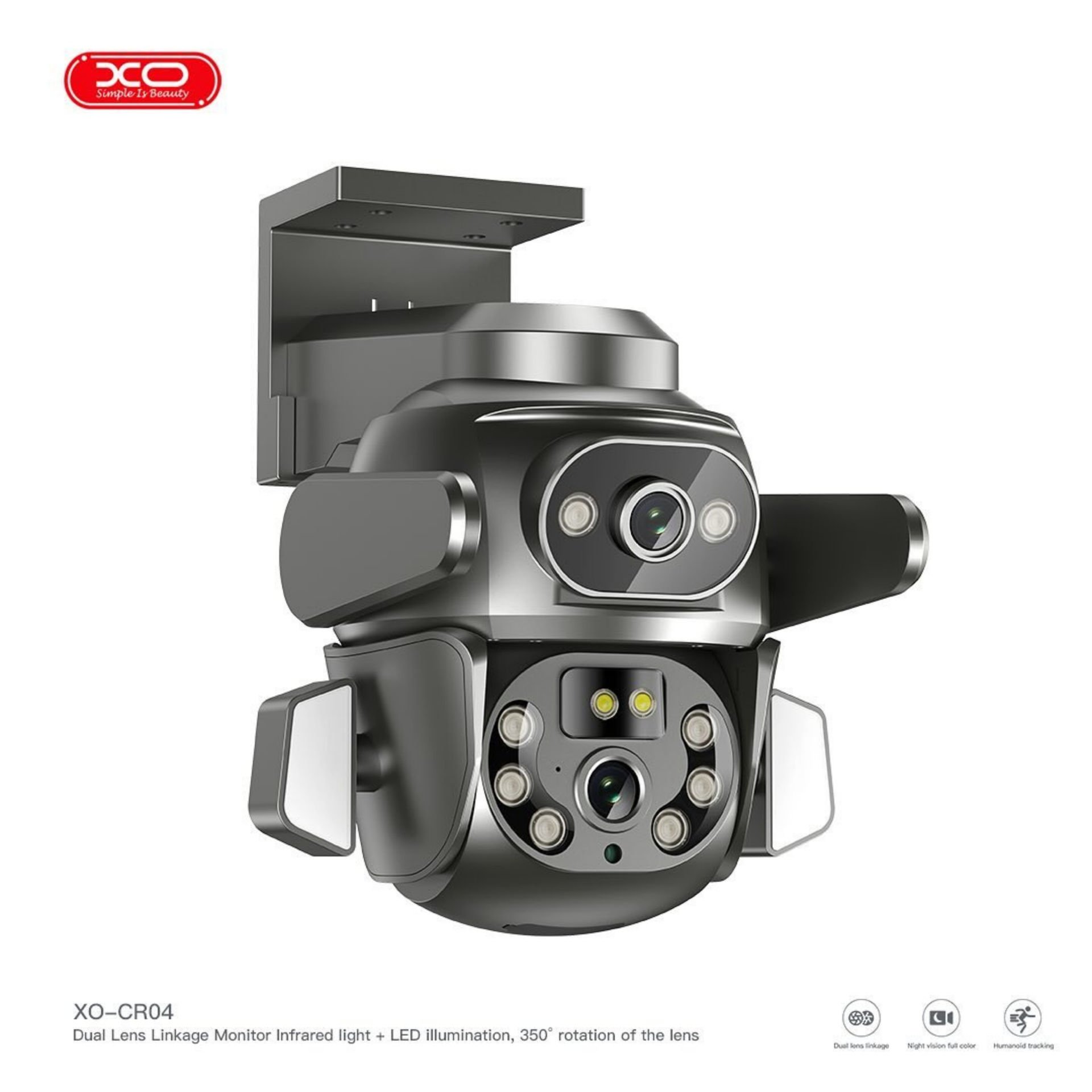CR04 Robot Wi-Fi 1080p Full HD Su Geçirmez,Çift Ekran Açık Kamera