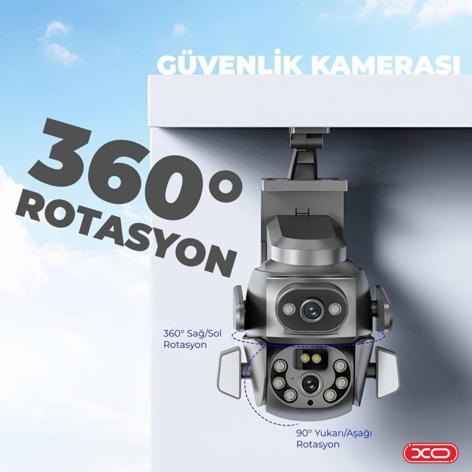 CR04 Robot Wi-Fi 1080p Full HD Su Geçirmez,Çift Ekran Açık Kamera