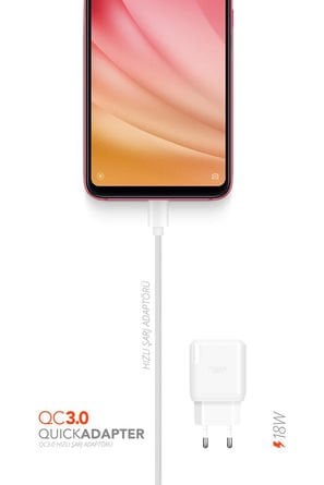 Powerway QC3 USB Girişli 3 Amper 18W Hızlı Şarj Adaptörü