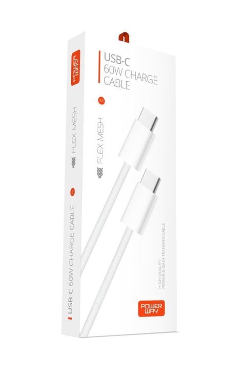 Powerway IP60 60W Süper Hızlı Turbo Şarj Destekli Type-C Şarj Kablosu Iphone 15 Uyumludur