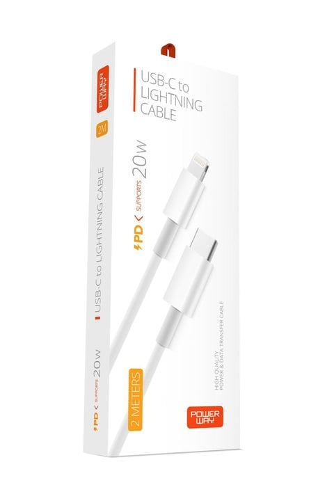 Powerway PD22 Usb-C to Lightning Kablo - 2 Metre iPhone Şarj Kablosu