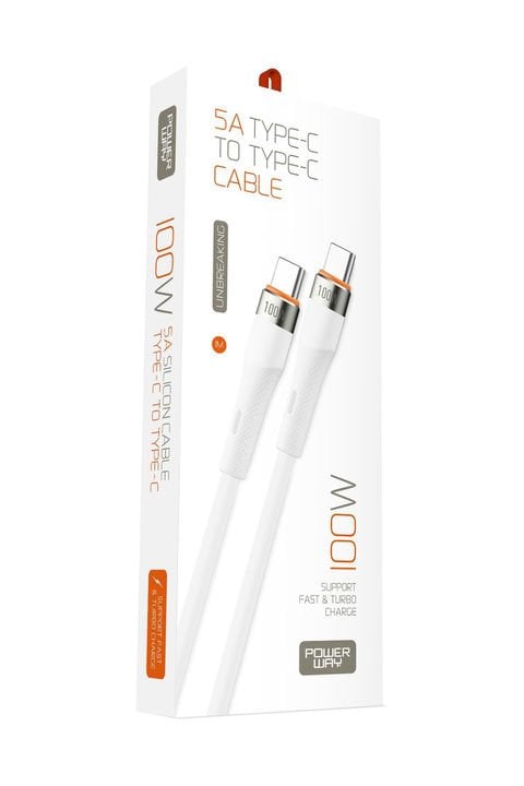 Powerway SCT100 100W Süper Hızlı Type-C 5A Şarj Kablosu