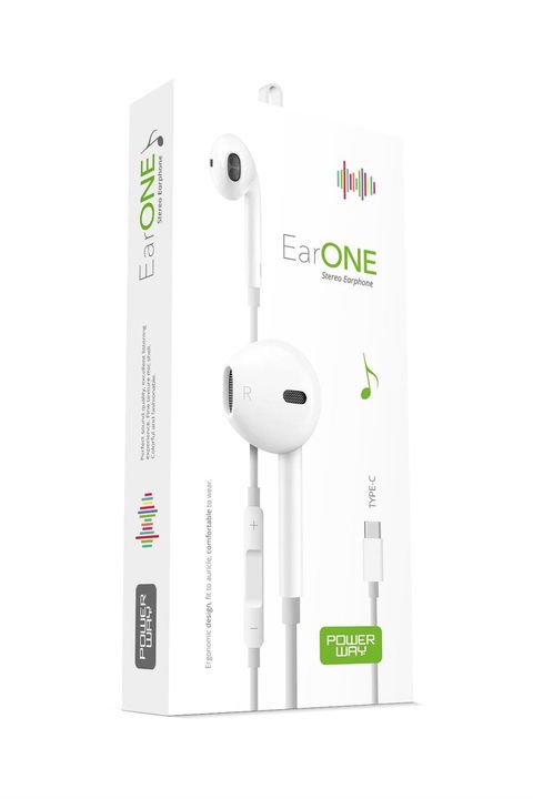 Powerway EarOne Type-C Girişli Kablolu Mikrofonlu Kulaklık Anc Aktif