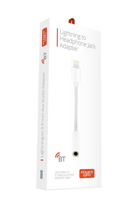 Powerway AC02 Lightning to Aux Dönüştürücü Kulaklık Uyumlu