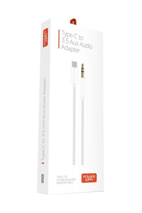 Powerway AC06 Type-C to 3.5mm Erkek Aux Dönüştürücü Aux Çevirici