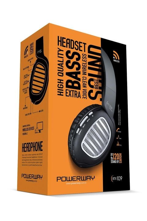 Powerway BTX109 Gümüş Kulak Üstü Bluetooth Kulaklık iOS & Android Uyumlu