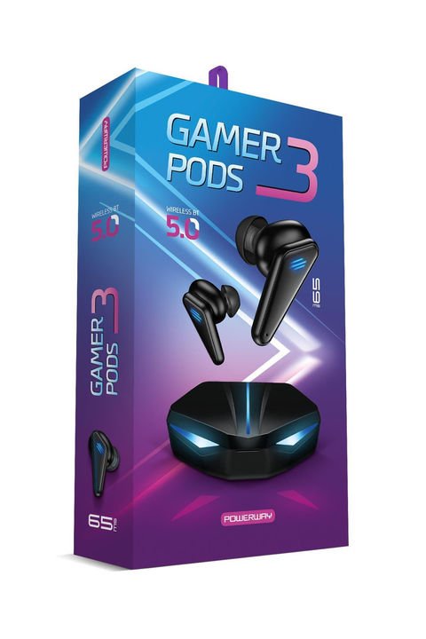 Powerway GamerPods3 Led Işıklı Oyuncu Kulaklığı Ekstra Bass Bluetooth Kulaklık Dokunmatik Kontrol