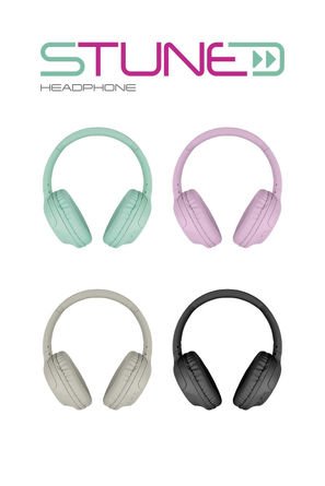 Powerway Stune Kulaküstü Bej Bluetooth Kulaklık 6D Sound 18 Saat Kullanım Süresi