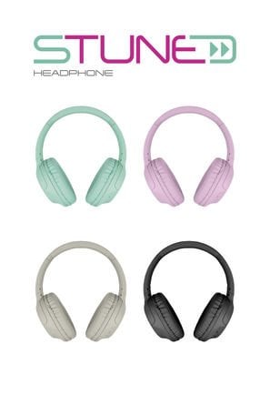 Powerway Stune Kulaküstü Pembe Bluetooth Kulaklık 6D Sound 18 Saat Kullanım Süresi