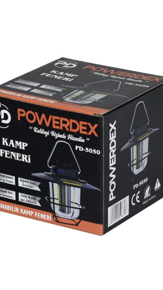 Powerdex Şarjlı Yağmur Suyu Geçirmez 2 Renk Seçenekli Kamp Lambası Pd-5050