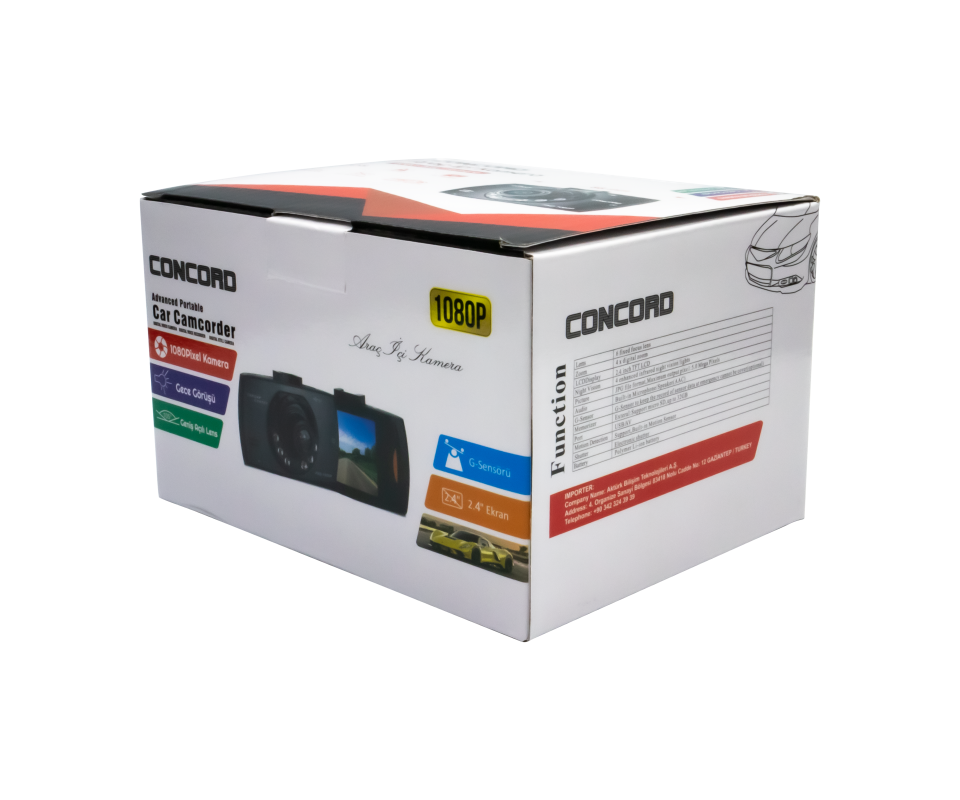 Concord C-670 2.4 inç TFT LCD Ekran Araç Kamerası