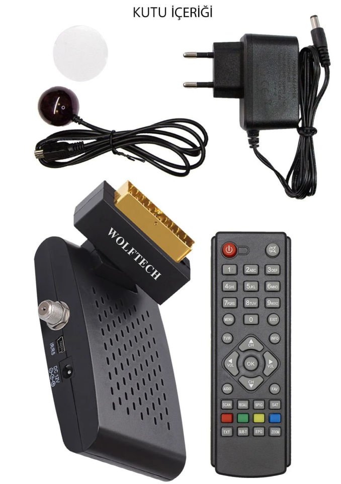 Scart Tak Kullan Dijital Uydu Alıcısı - ( Kanallar Yüklü - Tüplü Televizyonlara Uyumlu )