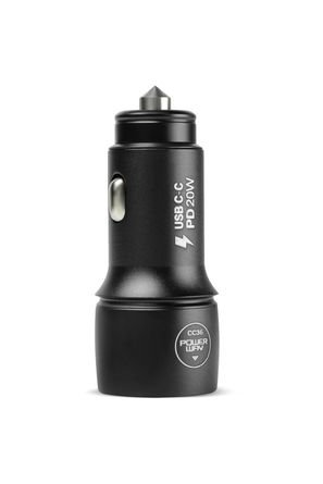Powerway CC36 PD20W Hızlı Şarj Usb-A ve Type-C Girişli Dahili Kablo Araç Içi Çakmaklık