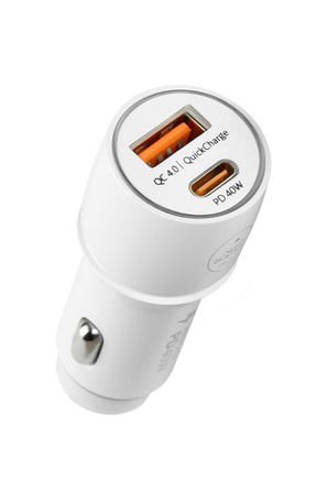 Powerway CC40 PD40W Hızlı Şarj Usb-A ve Type-C Girişli Araç Içi Çakmaklık Şarj Adaptörü