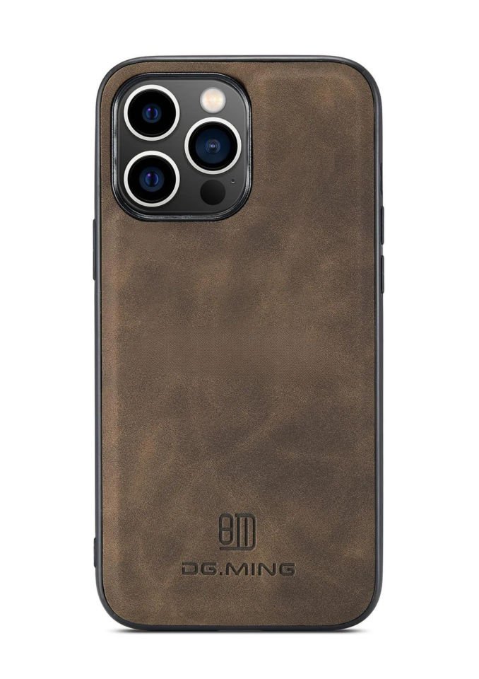 İphone 12 Pro Max Uyumlu Ayrilabilen Cüzdanlı Deri Telefon Kılıfı Koyu Kahverengi