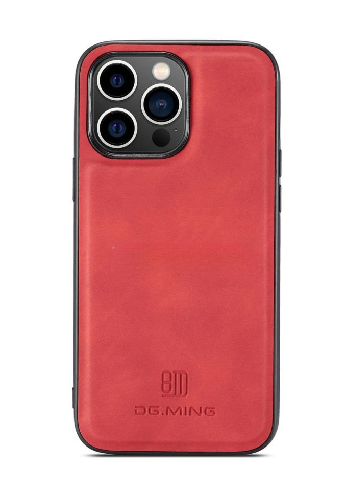 İphone 13 Pro Uyumlu Ayrılabilen Cüzdanlı Deri Telefon Kılıfı Kırmızı