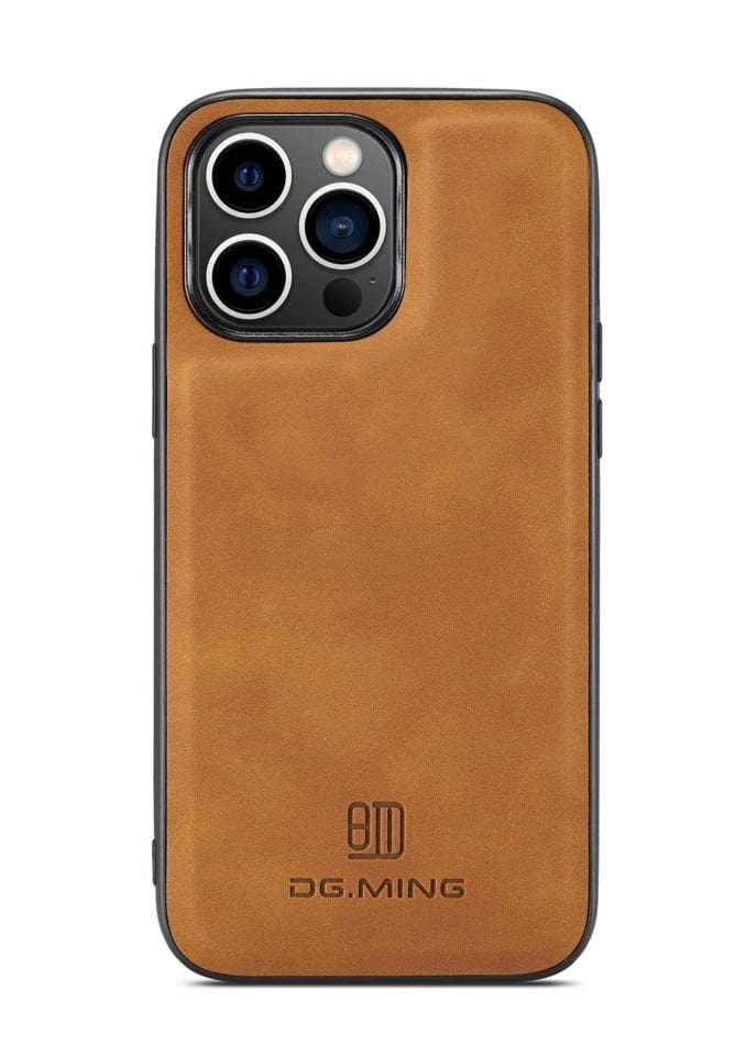 İphone 13 Pro Max Uyumlu Ayrılabilen Cüzdanlı Deri Telefon Kılıfı Taba