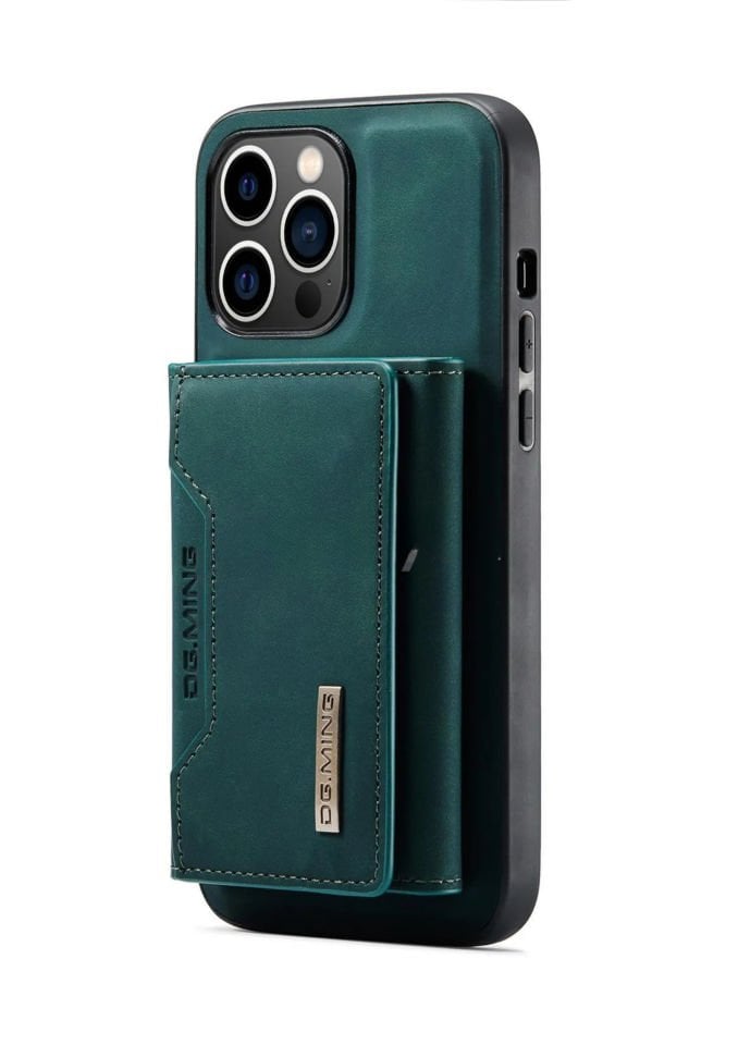 İphone 14 Plus Uyumlu Ayrılabilen Cüzdanlı Deri Telefon Kılıfı Yeşil
