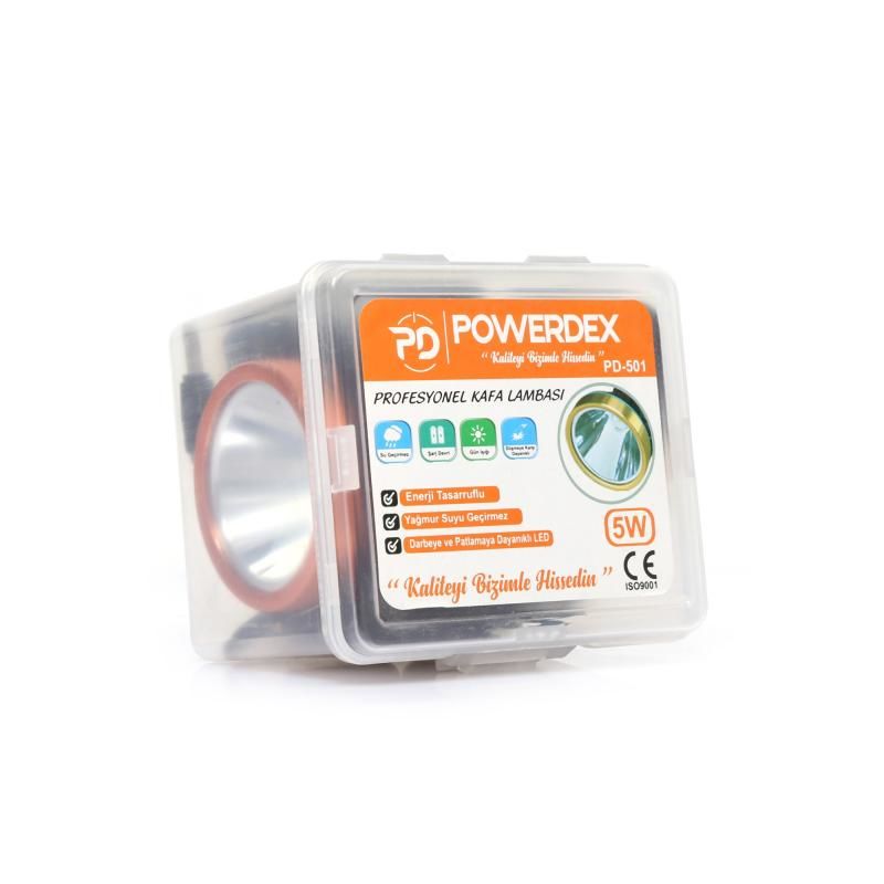 Powerdex PD-501 5Watt Profesyonel Şarjlı Kafa Feneri