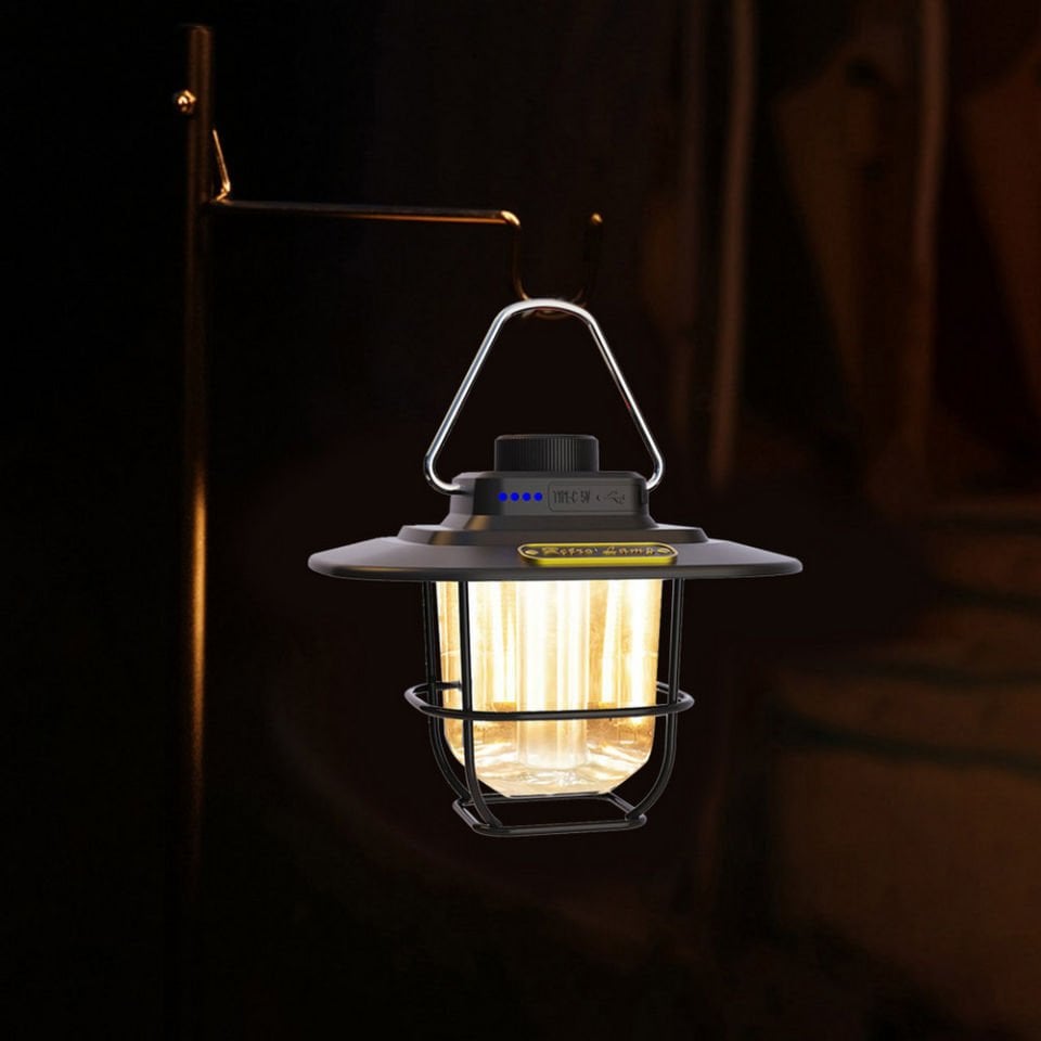 Powerdex PD-5050 Retro Lamp Su Geçirmez USB Şarjlı Çadır Kamp Feneri