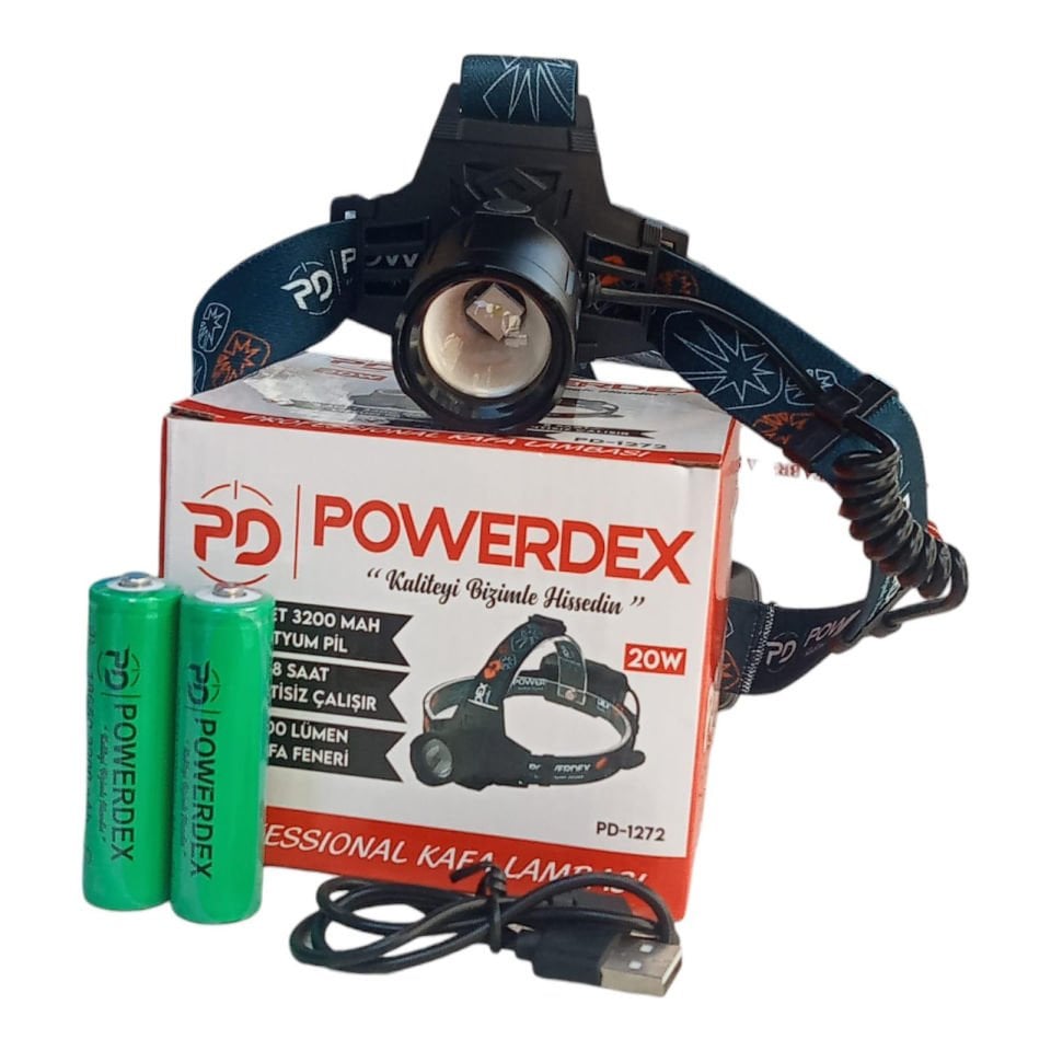 Powerdex PD-1272 1500 Lümen Profesyonel Kafa Lambası 20w