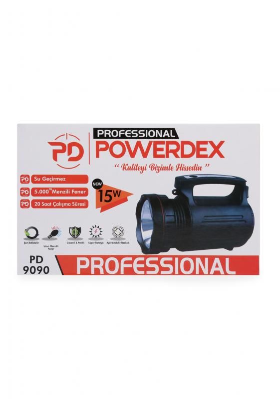 Powerdex PD-9090 15Watt Şarjlı Spot Fener