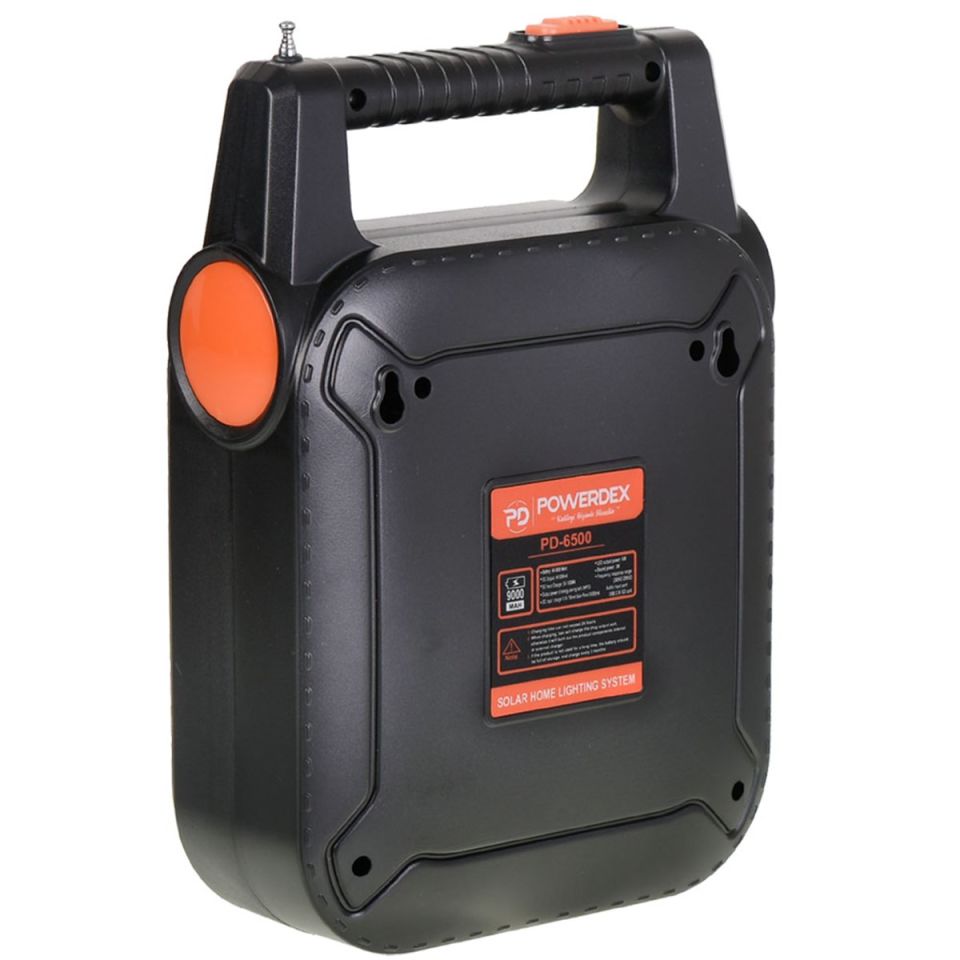 Powerdex PD-6500 FM USB Bluetooth’lu Güneş Enerji Solar Aydınlatma Sistemi