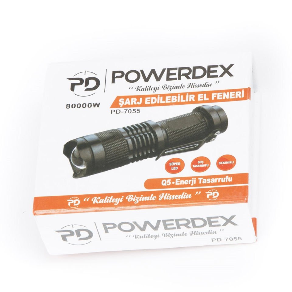 Powerdex PD-7055 Şarj Edilebilir El Feneri